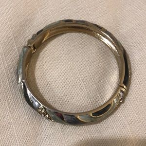 Gold and blue bangle